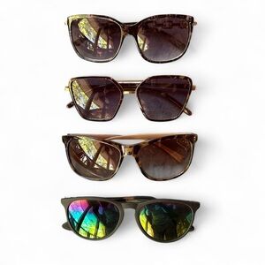 Foster Grant (1pr) & 3 pairs unbranded Sunglasses tortoise shell, floral & black